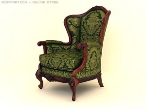 antique armchair 3D Model