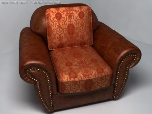 leather classic club style armcheir chesterfield Modelo 3D