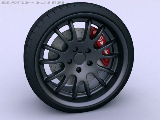 sport car wheel Modèle 3D .c4d .max .obj .3ds .fbx .stl .blend