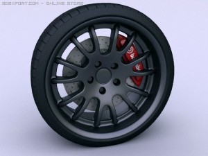 sport car wheel Modelo 3D