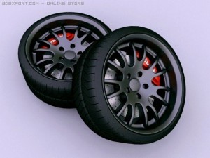 sport car wheel Modèle 3D