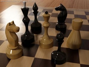 wooden chess set 3D Model