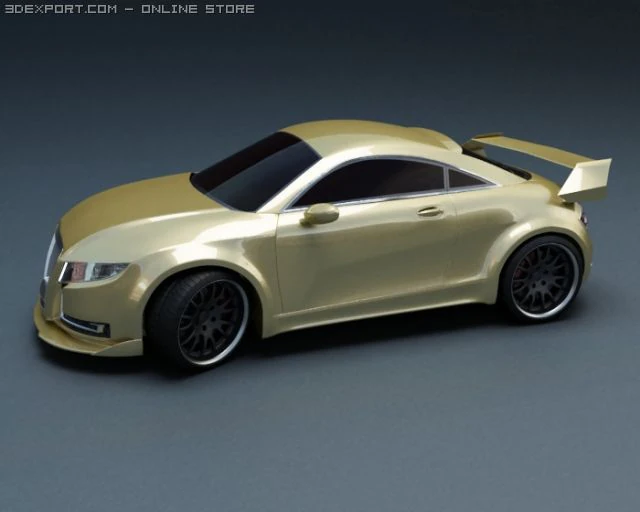 audi concept 3D Model .c4d .max .obj .3ds .fbx .stl .blend 