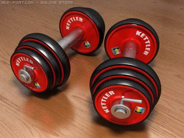kettler dumbbells 3D Model .c4d .max .obj .3ds .fbx .stl .blend 