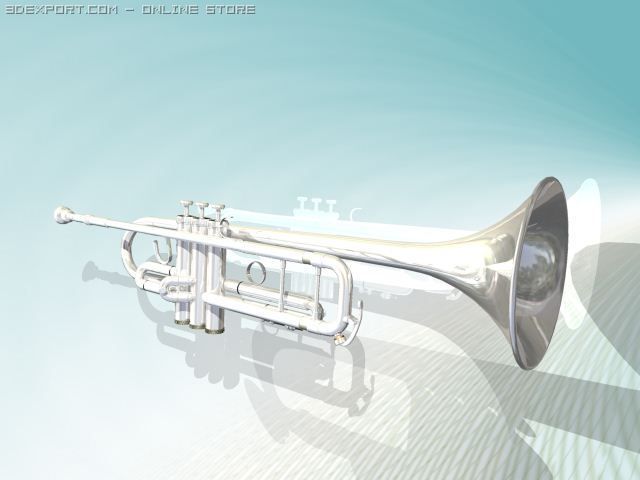 trumpet 3D 모델 .c4d .max .obj .3ds .fbx .stl .blend 