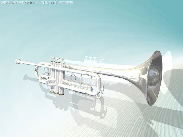trumpet 3D Model .c4d .max .obj .3ds .fbx .stl .blend 