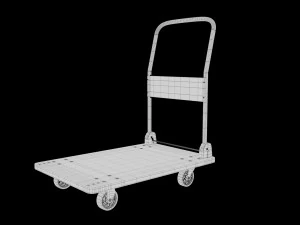 W&oacute;zek platformowy Model 3D