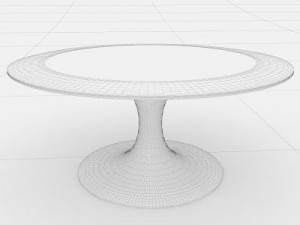 chair and table Modello 3D