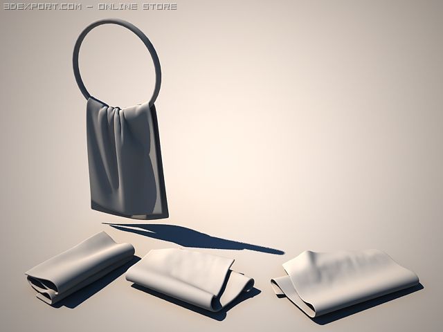towels Model 3D .c4d .max .obj .3ds .fbx .stl .blend 