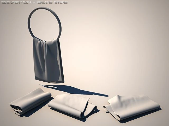 towels 3D Model .c4d .max .obj .3ds .fbx .stl .blend 