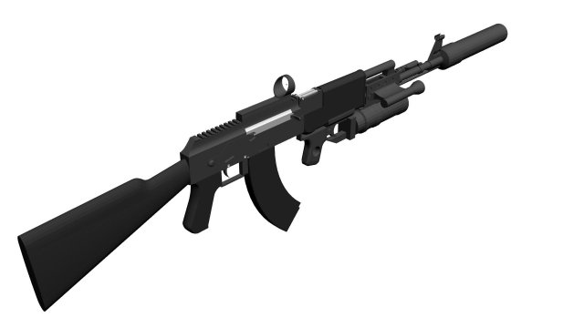 ak 74 3D Model .c4d .max .obj .3ds .fbx .stl .blend 