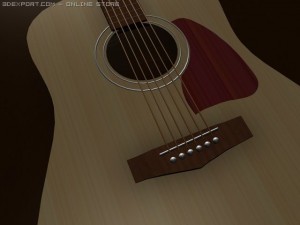 acoustic guitar 3D Model