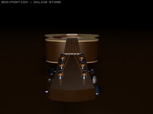 acoustic guitar 3D Model