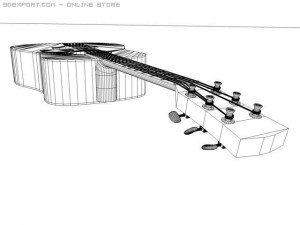 acoustic guitar 3D Model