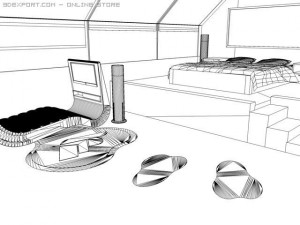 modern room 3D Model