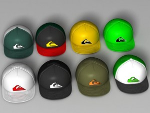 quiksilver mens good times hat Modèle 3D