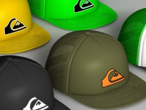 quiksilver mens good times hat Modèle 3D