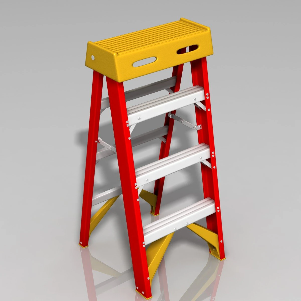 ladder 3D Model .c4d .max .obj .3ds .fbx .stl .blend 