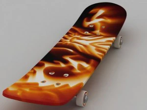 skateboard Modello 3D