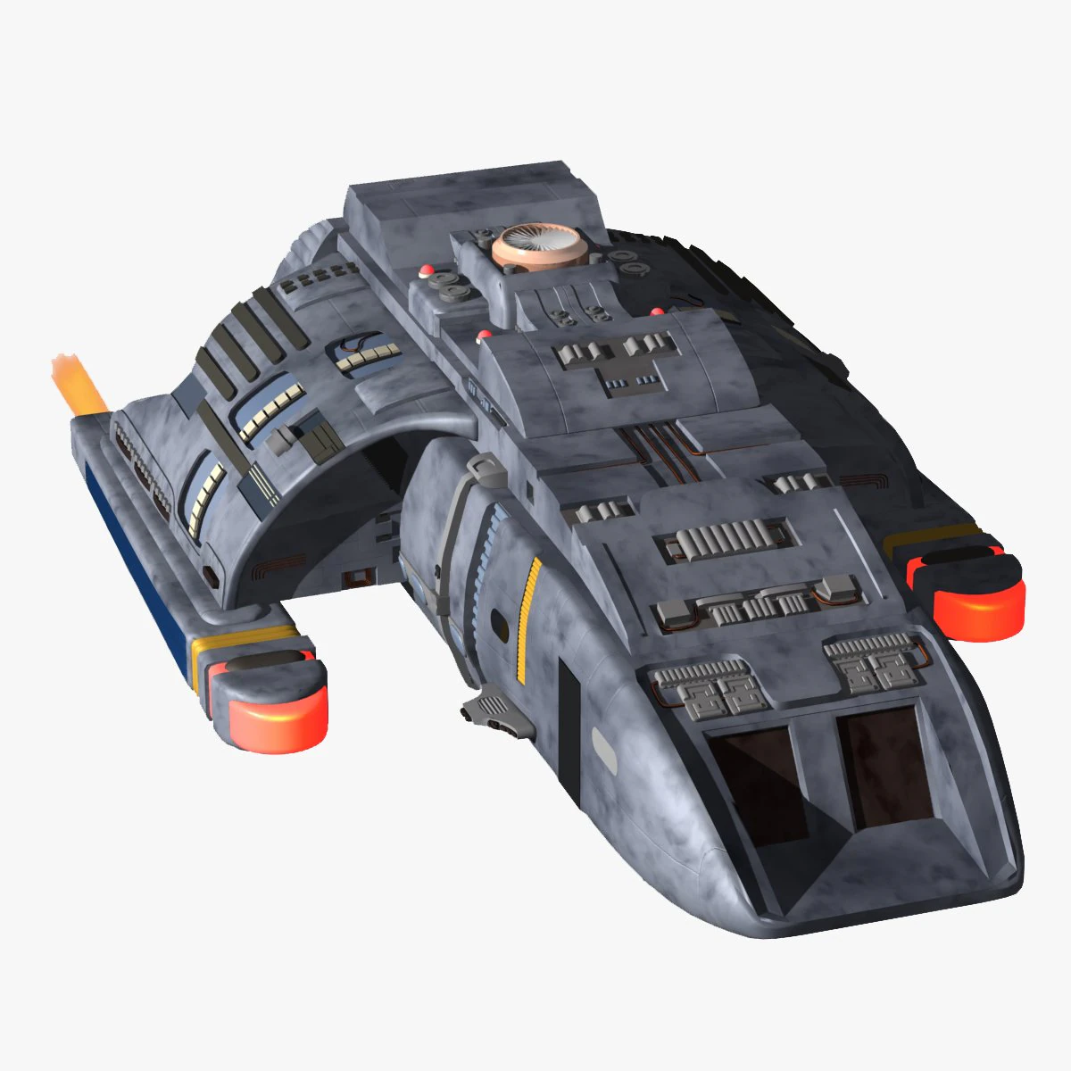 spaceship 3D Model .c4d .max .obj .3ds .fbx .stl .blend 