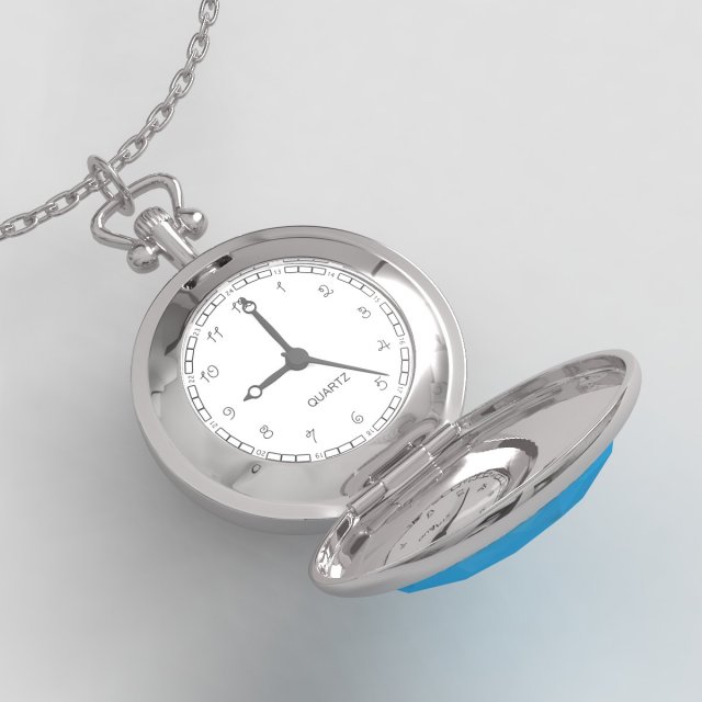 ladies decoration pocket watch Modèle 3D .c4d .max .obj .3ds .fbx .stl .blend 