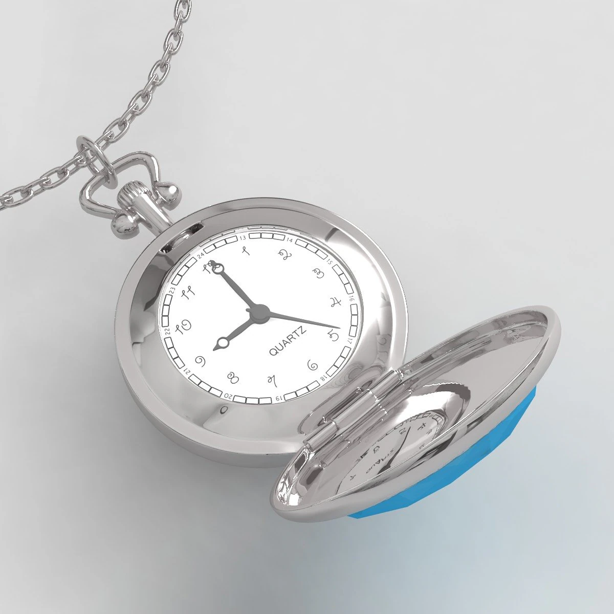 ladies decoration pocket watch 3D Model .c4d .max .obj .3ds .fbx .stl .blend 