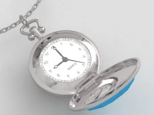 Damen-Deko-Taschenuhr 3D Modell