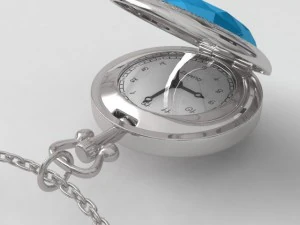 ladies decoration pocket watch 3D Model