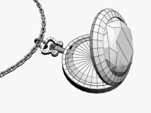 ladies decoration pocket watch Modèle 3D