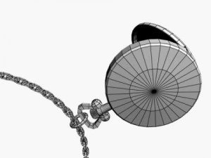 ladies decoration pocket watch 3D Model