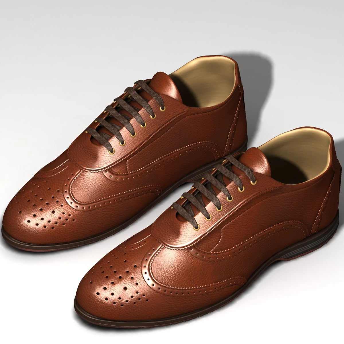 man shoes 3D Model .c4d .max .obj .3ds .fbx .stl .blend 