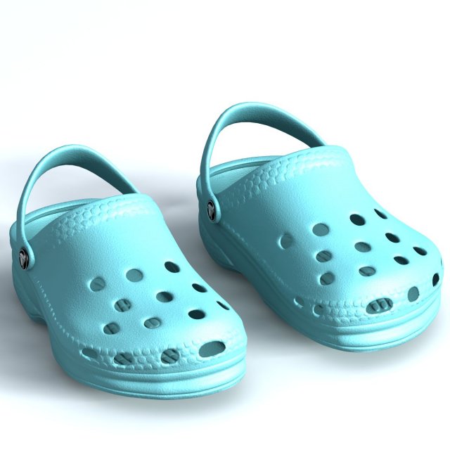 kid classic clog 3D मॉडल .c4d .max .obj .3ds .fbx .stl .blend 