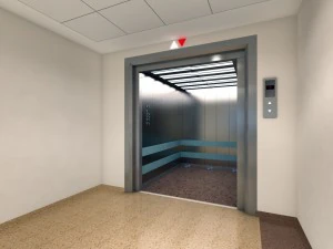 hospital lobby with evelator 3D Model