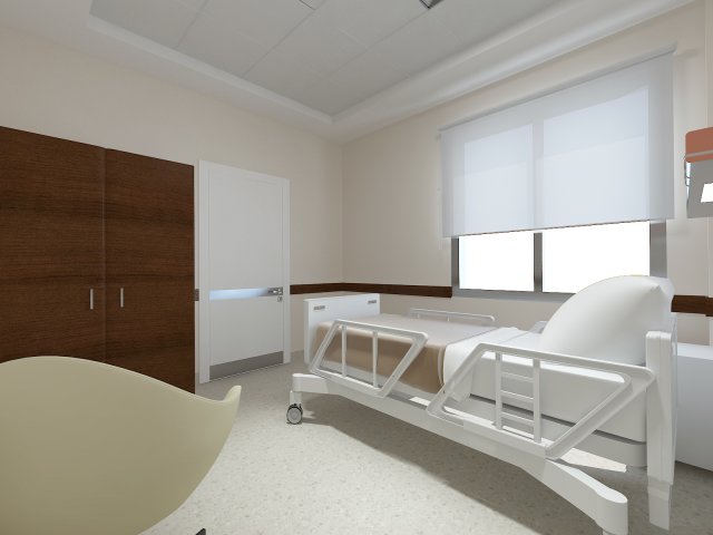 patient room1 Model 3D .c4d .max .obj .3ds .fbx .stl .blend 