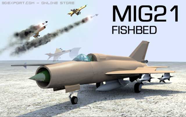 mig 21 3D Model .c4d .max .obj .3ds .fbx .stl .blend 