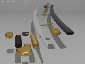 cavalry sword Modelo 3D