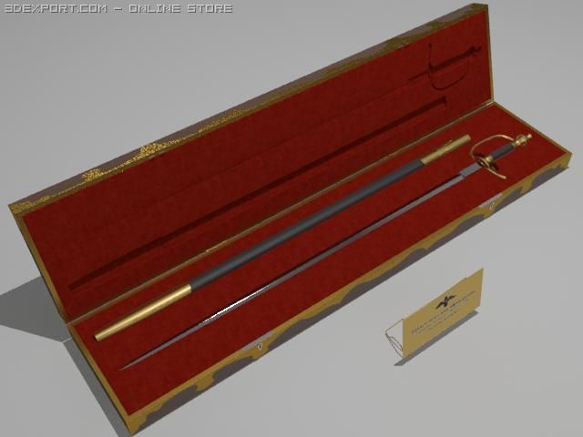 sword 3D Model .c4d .max .obj .3ds .fbx .stl .blend 