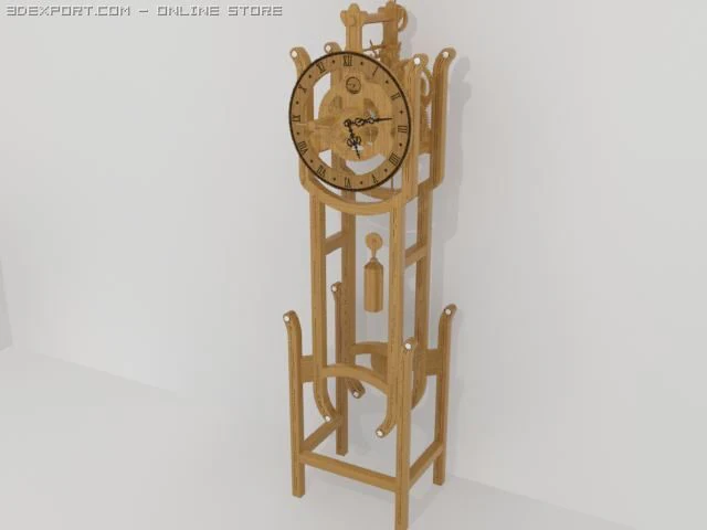 clock 3D Model .c4d .max .obj .3ds .fbx .stl .blend 