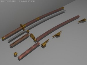 katana Modelo 3D