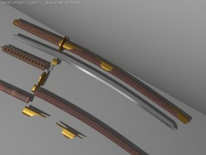 katana Modelo 3D