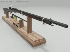 berdan ii m1870 rifle 3D Model