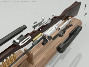 berdan ii m1870 rifle 3Dモデル