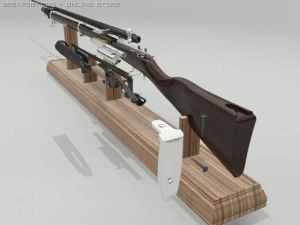 berdan ii m1870 rifle 3D Model