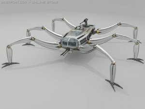 robot walking tank Model 3D