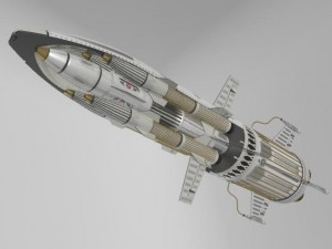 the rocket Modello 3D