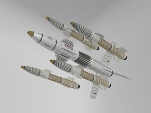 the rocket Modello 3D