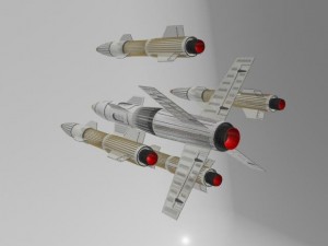 the rocket Modello 3D