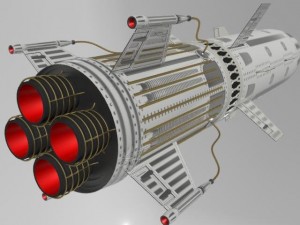 the rocket Modello 3D
