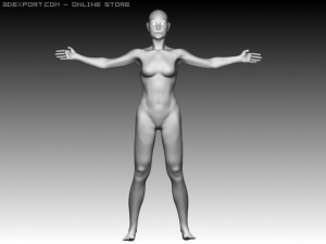 teenager woman Modello 3D