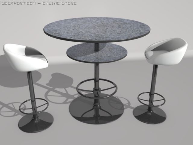 bar set 1 3D 모델 .c4d .max .obj .3ds .fbx .stl .blend 